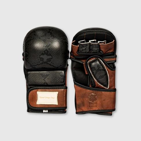 قفازات MMA الهجينة من جلد الثعبان الأسود PRO in Saudi Arabia