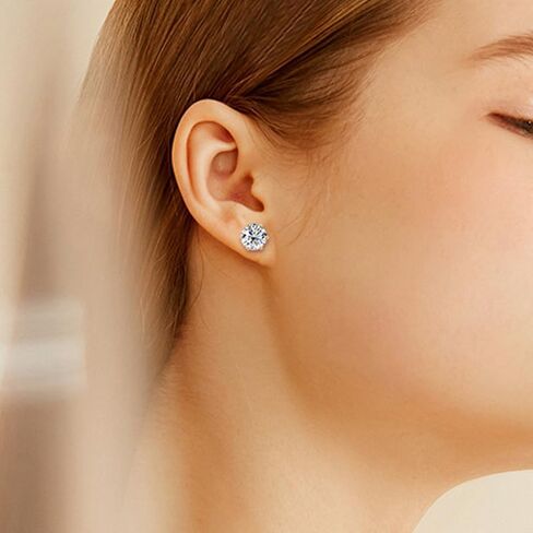 FANNIY Moissanite Stud Earrings, Women 925 Sterling Silver Screw Back Earrings D Color VVS1 Clarity Brilliant Lab Created Moissanite Diamond Earrings For Men in Saudi Arabia