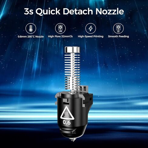 Original FLASHFORGE Adventurer 5M Pro 0.6mm 280℃ Quick-Detachable Hardened Nozzle, 32mm³/s Large Flow for High Speed Printing in Saudi Arabia