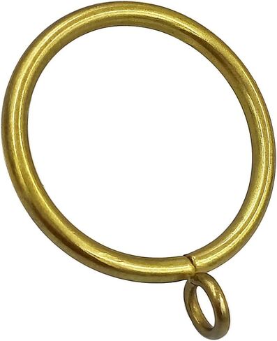 24 Pcs 1.5-Inch Inner Diameter Curtain Rings with Eyelets,Fits Up to 1 1/4-Inch Rod - Gold in Saudi Arabia