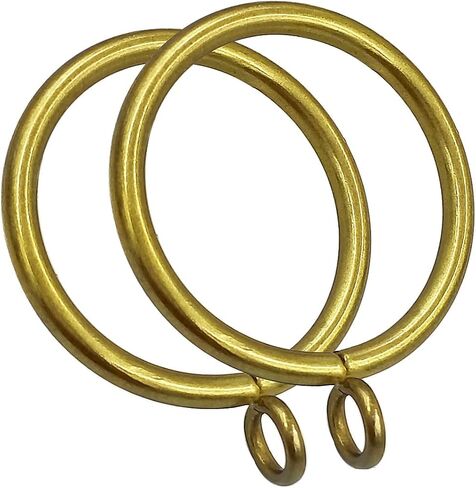 24 Pcs 1.5-Inch Inner Diameter Curtain Rings with Eyelets,Fits Up to 1 1/4-Inch Rod - Gold in Saudi Arabia