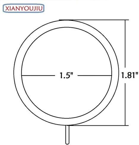 24 Pcs 1.5-Inch Inner Diameter Curtain Rings with Eyelets,Fits Up to 1 1/4-Inch Rod - Gold in Saudi Arabia