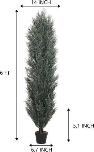 THE BLOOM TIMES 3ft Topiary Trees Artificial Outdoors Set of 2 Pack Fake Outdoor Cedar Pine Plants 36 inch Faux Topiary Outdoor Bushes Artificial Shrubs for Outdoors Front Porch 3 Foot in Saudi Arabia