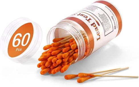Lead Test Kit for Dishes, 60 Pcs Rapid Lead Test Swabs, Dip in Water Lead Testing Kit, Lead Paint Test Kit Home Use for All Surfaces, Results in 30 Seconds in Saudi Arabia