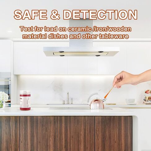 Lead Test Kit for Dishes, 60 Pcs Rapid Lead Test Swabs, Dip in Water Lead Testing Kit, Lead Paint Test Kit Home Use for All Surfaces, Results in 30 Seconds in Saudi Arabia