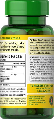 Puritan's Pride Herbavision with Lutein, Zeaxanthin and Bilberry Contributes to Healthy Vision,240 Softgels by Puritan's Pride, 240 Count (70925) in Saudi Arabia