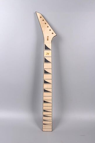 اليد اليسرى القيقب الغيتار الرقبة 24 الحنق 25.5 بوصة جاكسون الأسود ملزمة زعانف القرش لطيفة مطعمة اثنين من النقاط الجانبية قفل نمط الجوز الترباس على كعب عكس الرقبة رئيس الغيتار الرقبة استبدال in Saudi Arabia