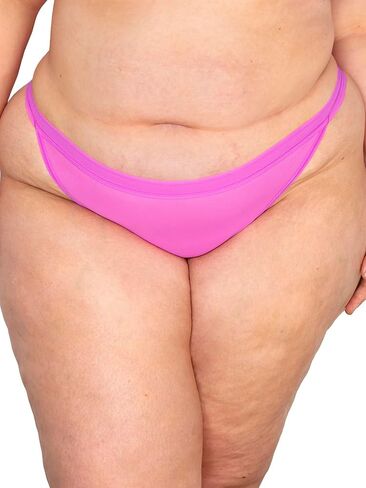 سروال داخلي نسائي من Curvy Couture مقاس كبير بدون عرض من الدانتيل على شكل حرف G in Kuwait