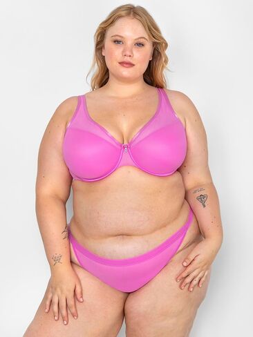 سروال داخلي نسائي من Curvy Couture مقاس كبير بدون عرض من الدانتيل على شكل حرف G in Kuwait