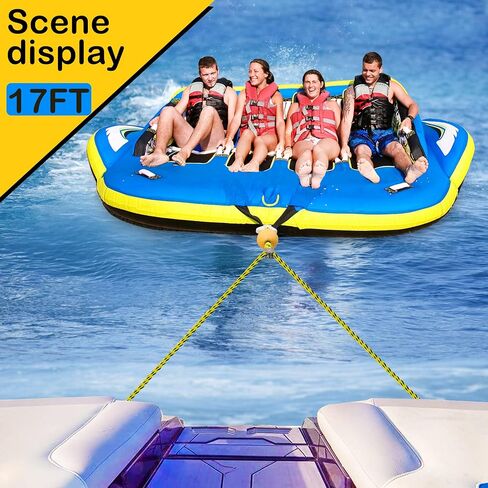 Heavy Duty Boat Tow Harness for Tubing, Water Sports Tow Rope for Boat Towables & Tubes, Self Centering Tow Harness Line for Boat, Jet Ski, Pontoon,Wakeboarding in Saudi Arabia