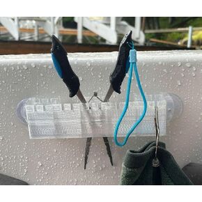 Fishing Caddy 9" x 2" - Boat & Kayak Mounted Compartment Tackle Caddy (Lures, Hooks, crankbaits, spinnerbaits, Tools, Accessories)