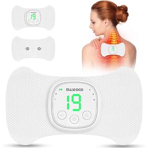 Wireless Tens Unit Muscle Stimulator, 6 Modes 19 Intensity Pain Relief Massager - On-Screen Display EMS Muscle Stimulator Machine, for Back, Sciatica, Shoulder Pain Relief