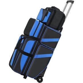 3 Ball Bowling Ball Roller Bag + 1 Ball Color Matching Add On Tote, 4 Ball Bowling Ball Bag with Multi-Pockets, 4 ball Bowling Bag with Shoes Compartment in Kuwait