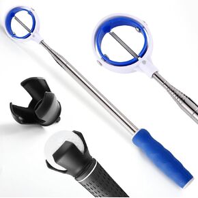 Golf Ball Retriever, Premium Golf Ball Retriever Telescopic for Water, Portable Golf Ball Grabber, 3rd Generation Extendable Stainless Steel, Practical Golf Ball Accessories, Easier for Golfer, 9ft