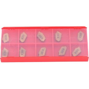 GTN-3 CNC Grooving Carbide Inserts, 10Pcs CNC Turning Blade Lathe Grooving Cutting Tools CNC Lathe Turning Tool, CVD Yellow Coating