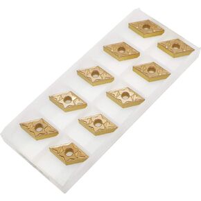 Indexable Carbide Turning Inserts DNMG 431 Lathe Tool Inserts DNMG150404 TM CVD Chemical Coating, Processing Higher Hardness Steel,Quenched Steel, Has Good Sharpness and Durability. (DNMG431 TM)