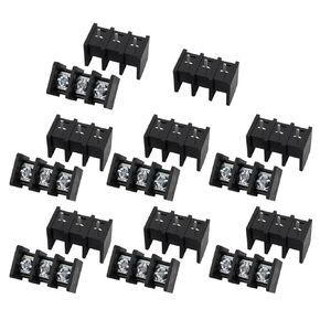uxcell 15Pcs LW1C AC300V 20A 9.5mm Pitch 3P Screw Terminal Block Strip Barrier