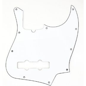 Fender Modern Pickguard, Jazz Bass, 10-Hole - White 3-Ply