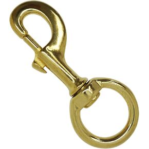 Scuba Choice 4.6" Brass Swivel Eye Snap Hook Clip, 14.8mm Opening