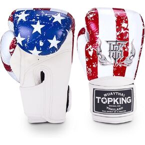Top King UK, USA, Thailand Flags Muay Thai Boxing Gloves