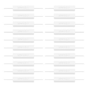 20Pcs 1 Ohm 10W Pure White Ceramic Cement Resistor Speaker Divider Resistor Kit for Power Adapters Audio Equipment Instruments Meters Televisions Automobiles