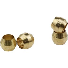 4mm Brass Compression Ferrule Sleeve Ferrule Double Taper Ferrule Pipe Tube Fittings 60PCS