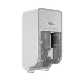 ICON Coreless Standard Roll Vertical Toilet Paper Dispenser 2 Roll (53696), with Silver Mosaic Design Faceplate, 12.95" x 6.5" x 6.35" (Qty 1)