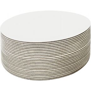 CHERRY 15-Pack 12 inch Sturdy Round Cake Boards, White Cardboard Cake Circles plate Scalloped Base,Pack of 15