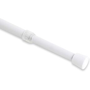 Rod Desyne 7/16" Round Spring Tension Rod, 18-28 inch, White
