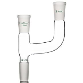 3-Way Claisen Distillation Adapter with 24/40 Joints Connecting Adapter, Distillation Glassware