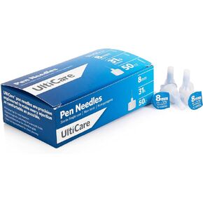 UltiCare Pen Needles 4mm (5/32") x 32G Micro, 100 Count: for at-Home Insulin Injections, Compatible with Most Pen Injector Devices