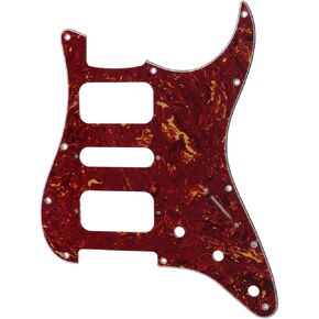 Musiclily Pro 11 Holes Round Corner HSH Strat Pickguard for American/Mexican Fender Standard Stratocaster Electric Guitar, 3Ply White