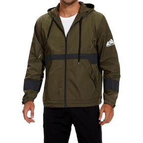 Conurbation Men's Cycling Running Rain Jacket Lightweight Waterproof Biking Hiking Windbreaker Raincoat with Hood