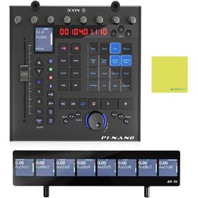 iCON Pro Audio P1 Nano Compact USB C-MIDI Control Surface Bundle w/iCon D5 Display for P1 Nano and Liquid Audio Polishing Cloth