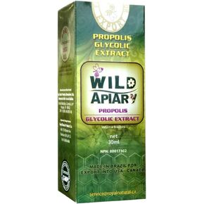 Wild Apiary Brazilian Green Propolis Liquid Drop Glycolic (Non-Alcoholic) Extract 30ml (1 Bottle) - Sugar Free, Wax Free