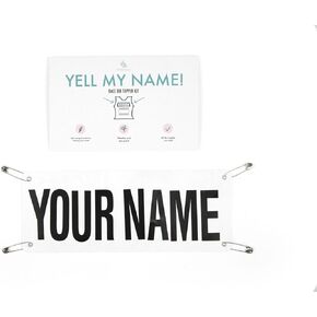 Pen & Paces Yell my name bib kits for runners, Black