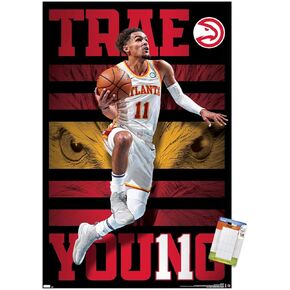 Trends International NBA Atlanta Hawks - Trae Young 20 Wall Poster, 22.37" x 34.00", Unframed Version