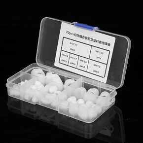70Pcs M3/M4/M5/M6/M8/M10, Black Acorn Nuts Standard 8-32 Hardware Nuts Nylon Acorn Nut Kit Dome Head Cap Hex Nuts (Black)
