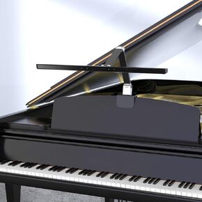 Stella-Pro Piano Light Double Arm Clip On: Professional Design, Asymmetric, Anti-Glare Lighting,Light Sensor,3000K~6500K CCT Adjustable, Dimmable, 12W LED Eye Protection