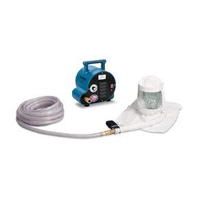 1-Worker Single Bib Hood Breathing Air Blower Respirator System w/ 50' Hose