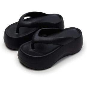 utune Women Cloud Flipflop with Arch Support Soft Pillow Thong Slippers Cushiony Beach Flip Flops EVA Comfy Bath Spa Walking Sandals For Women Men