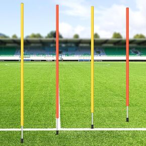 4 Pcs Training Agility Poles 5ft Adjustable Soccer Training Poles Soccer Training Sticks Sports Speed and Agility Training Equipment for Football Sport Soccer Speed Training