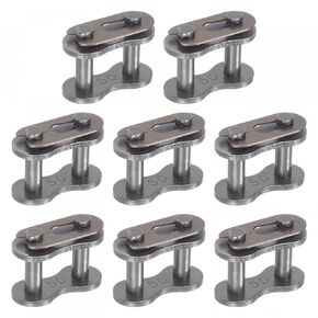 uxcell 8Pcs #50 Chain Master Connector Link Roller, 5/8" Pitch Carbon Steel, Standard Connecting Split Links for 10A Chain