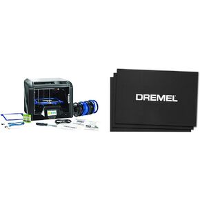 Dremel DigiLab 3D45-EDU 3D Printer Bundle - Heated Build Plate & Auto 9-Point Leveling -30 Lesson Plans, Prof. Development Training Material & Extra Supplies - PC, MAC OS, Chromebook, iPad Compatible