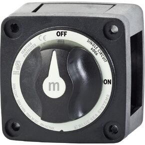 BLUE SEA SYSTEMS Mini Battery Switch, MFG# 6005200, Black, 300A cont., 500A int., 48VDC. Positions: single-circuit on-off. / BS-6006200 /