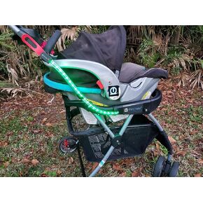 THIRD KIND® Stroller Lights Bike Lights Set of 2 LED Rechargeable Lights with Straps