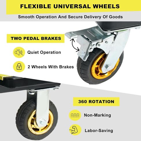 عربة الحوائط الجافة القابلة للطي بسعة تحميل 2200 رطل من Legines، عربة دوللي ذات لوحة شديدة التحمل مع عجلات دوارة مطاطية، التعامل مع لوحة الحائط، الألواح الصخرية، لوحة خشبية، نوافذ، دوللي متدحرجة للمرآب والمستودع in Kuwait