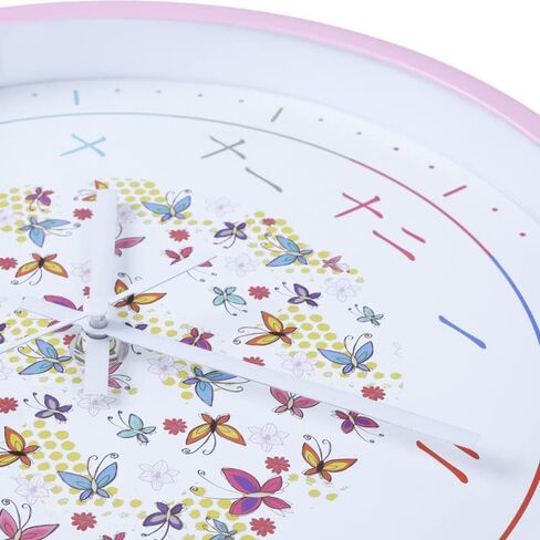 Kids Wall Clock - 10" | Educational Playroom Wall Decor with Chinese Numbers | Silent Wall Clock for Kids Room with Tempered Glass, Blue Space Design in Saudi Arabia