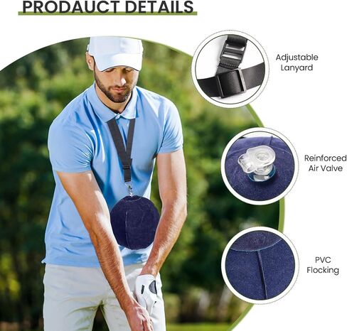 FINGER TEN Golf Smart Ball Training Aid Impact Inflatable Balls with Air Pump Adjustable Lanyard Assist Teaching Posture Correction Trainer Aids for Men Women Beginner Golfer in Saudi Arabia