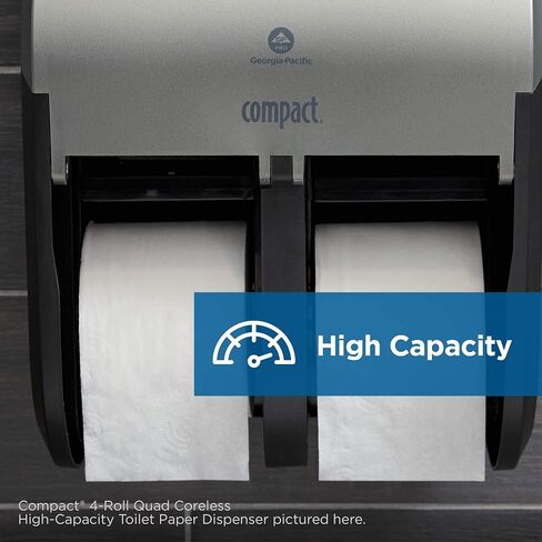 Compact 2-Roll Side-by-Side Dispenser and Coreless 2-Ply Recycled Toilet Paper Starter Kit by GP PRO (Georgia-Pacific), 1 Dispenser and 4 Rolls, 1 Kit per Case in Saudi Arabia